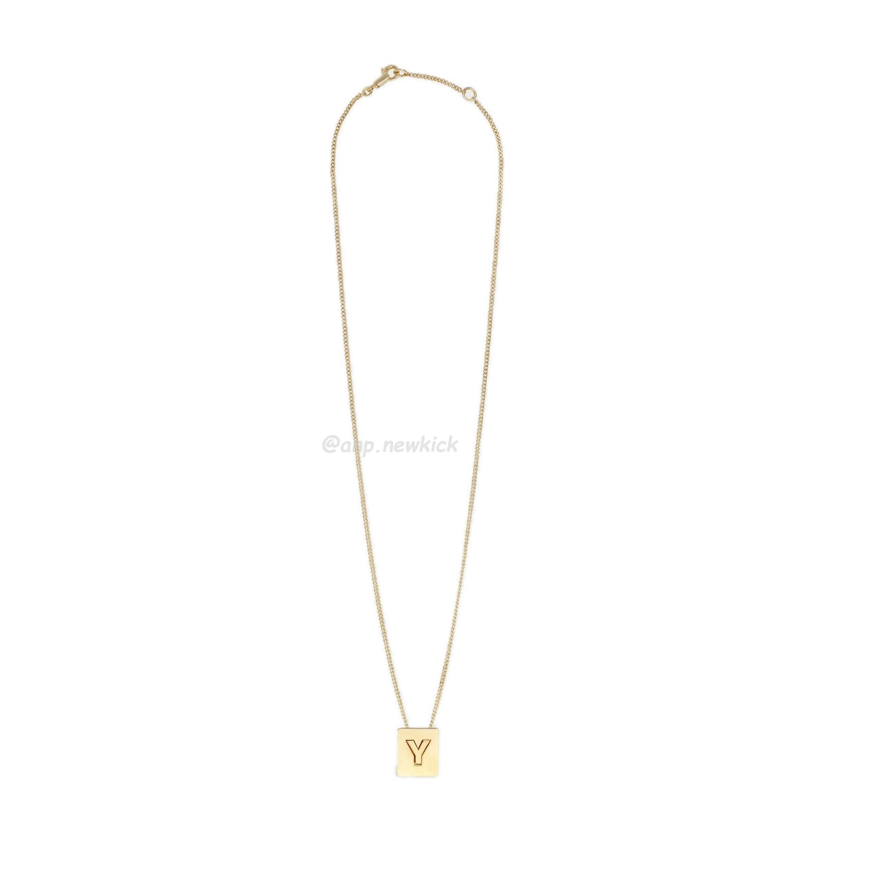 Celine Gold Brass Alphabet Y Neck Chain (2) - www.newkick.vip